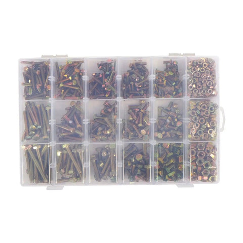 Heavy Duty Bolts And Nuts Kit With Flat And Lock Washers 1640 Piece M4 M5 And M6 Assortment For Workshop And Diy Projects Durable Fasteners For Construction Automotive And Home Repairs, plastic organizer box
