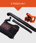 Cordless Leaf Blower Vacuum Mulcher Combo Kit With 40V Battery And Charger, 120 MPH, 6 Speed Dial, included scraper and bag