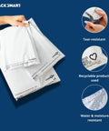Person holding White Poly Mailers 10x13 Pro-Grade Durable Waterproof Tear-Proof Shipping Envelopes With Strong Self-Sealing Adhesive