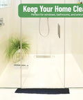 Water Absorber Snake Sock 4 Pack reusable leak barrier near shower absorbent moisture control shown below glass door