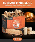 Oak Kiln Dried Five To Six Inch Mini Pizza Oven Logs Bundle 12 To 14 Lbs With Ten Natural Fire Starters in box