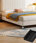 4 Pack No Slip Silicone Caster Cups For Beds And Furniture Keep Your Bed Sofa Or Chair From Sliding Floor Protectors That Prevent Scratches 2.9 By 2.3 Inches Black under bed on hardwood floor