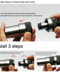 Assembly steps of Solid Collet Chuck Holder With Torsion Overload Protection Fits Gt24 Iso for heavy duty use.