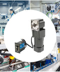Heavy Duty 110V 120W Electric Gear Motor With One To Thirty Gear Reduction Output 45 RPM Adjustable Speed Controller And Built In Cooling Fan For Efficient Heat Dissipation Ideal For Engineering Machinery Equipment in industrial setting
