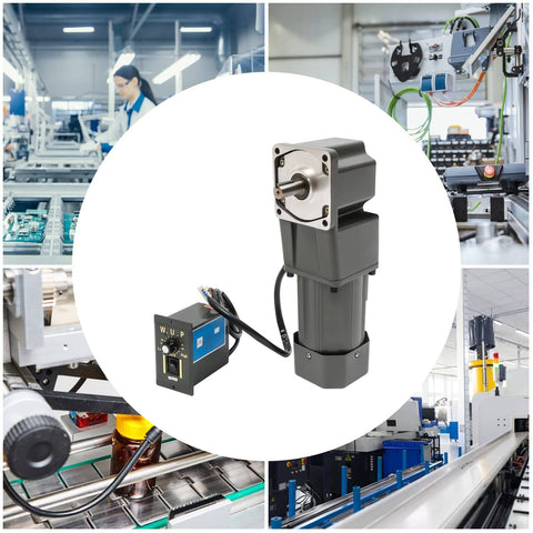 Heavy Duty 110V 120W Electric Gear Motor With One To Thirty Gear Reduction Output 45 RPM Adjustable Speed Controller And Built In Cooling Fan For Efficient Heat Dissipation Ideal For Engineering Machinery Equipment in industrial setting
