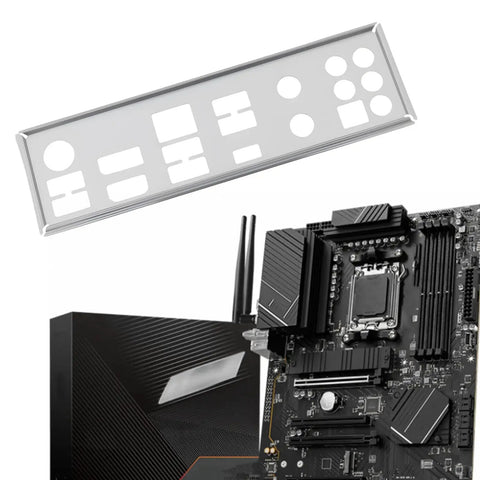 Beefy IO Shield Backplate For Pro B760-P WiFi DDR4 Motherboard with heavy-duty metal protection plate and corrosion-resistant design.