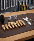 Sixteen Piece Drill Chuck Tool Kit With Copper Collets Wrenches And Nuts For Rotary Tool Accessories Polishing Grinding