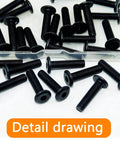 M6 x 25mm Flat Head Hex Socket Cap Screws 30 Pack, 304 Stainless Furniture Bolts Full Thread, Black Oxide Finish in box