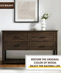 Black Walnut Wood Stain delivers killer coverage with just one coat, shown on a stylish wooden side table.