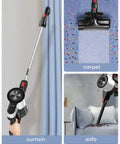 6 In 1 Cordless Vacuum Cleaner Lightweight Stick With Powerful Suction cleaning curtain, carpet, and sofa
