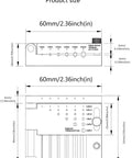 Detailed dimensions of Round Rod Center Locator Drill Guide Jig For Precise Hole Positioning With Adjustable Drilling Size 0.3-3 mm And 1-4 mm Bar Compatibility