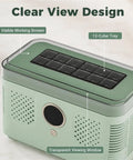 Sleek Countertop Ice Maker With Zero Sweat One Touch Operation And Smooth Self Cleaning Design showing 12-cube tray and clear view design.