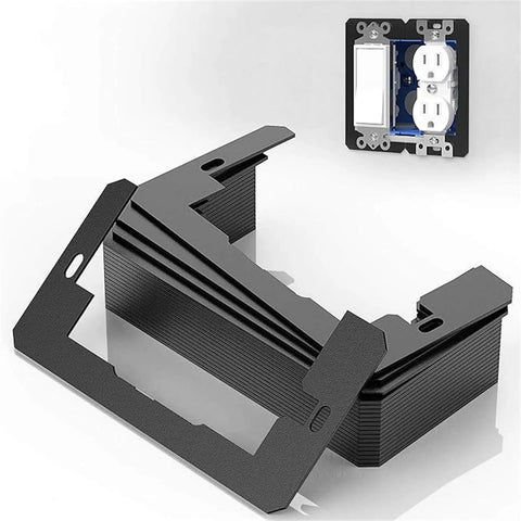Outlet Spacers and Wall Plate Shims 20 Piece Iron Set for Fixing Wobbly Receptacles in Home and Office Black Finish Easy Install