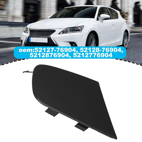 One Pair Front Bumper Tow Hook Eye Cover For Lexus CT200h 2014 2015 2016 2017 Durable Plastic OEM 52127-76904 52128-76904 shown