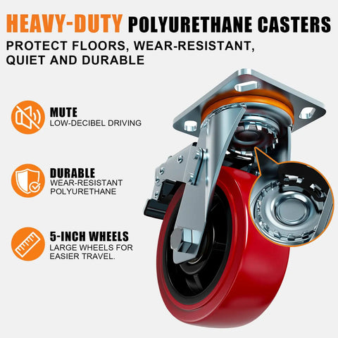 Heavy Duty 660 Lbs Electric Hydraulic Lift Table Cart With Portable Folding Scissor Design For Easy Warehouse Loading And Transporting Goods Onto Trucks Or Delivery Vans One Touch Control with red polyurethane casters.