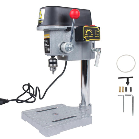 Powerful Benchtop Drill Press With 340W 110V And Stepless 0 To 16000 RPM 25mm Stroke Drill Chuck 0.6 To 6.5mm A Real Beast Of A Multi Function Drilling Milling Tool For Home Workshop