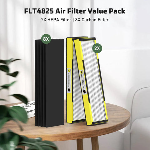 Two Pack True HEPA Replacement Filter B For Air Purifiers Includes 2 True HEPA Filters And 6 Activated Carbon PreFilters Compatible With AC4825 AC4825E AC4300 AC4800 AC4900 AC4850 AP2200CA