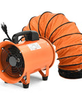 Beefy Industrial Portable Air Blower Fan With 16Ft Duct Hose 8 Inch Heavy Duty Cylinder Axial Fan 230W for workshops