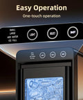 Portable Ice Maker With Self Cleaning Function 8 Cubes In 6 Minutes 26 Lbs Per Day Countertop Ice Machine control panel