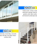 Modern Glass Railing Kit With Slick Stainless Steel Posts For Indoor Outdoor Stairs Decks 150cm Privacy Panels platform and stair usage.