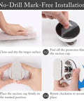 Step-by-step guide for installing Two Piece Suction Cup Handle Set For Shower Glass Doors And Cabinets No Drill Removable Knob installation.