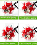 Different seed spacing options on Hand Push Seed Planter And Fertilizer Spreader For Lawn And Garden with various nozzle sizes