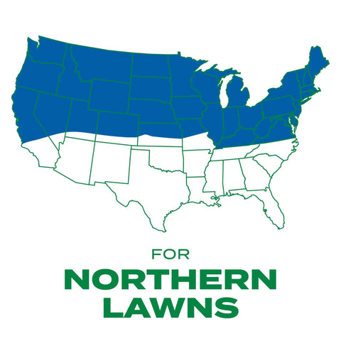 Map showing regions for 3 In 1 Lawn Care Kit For Thick Greener Turf Sun And Shade Seed Fertilizer And Soil Improver