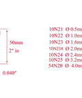 TIG Collet Bodies 10N Series Kit With Alumina Ceramic Cups For SR WP 17 18 26 Torches, collet dimensions 50mm x 1.0mm