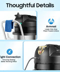 Close-up of Badass Commercial Carpet Cleaner 60L 3 In 1 Industrial Steam Vacuum For Hotels showing armrest and connection features.