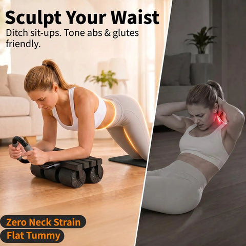 Six Wheel Auto Rebound Ab Roller With Broad Elbow Support Engineered For Wobble Free Core Training Lower Back Protection And Locked In Core Gains Every Single Day
