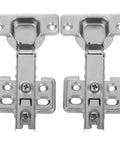 Frameless Concealed Cabinet Hinges With Hydraulic Support For Smooth Soft Close Doors Steel Construction Silver Finish