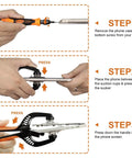 Using 3 In 1 Iphone Repair Tool With Suction Cup DIY Friendly Pro Grade Opening Pliers for screen removal, step-by-step guide.