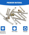 Crib Bunk Bed Hardware Replacement Kit Stainless Steel M6 Hex Socket Head Cap Screws And Barrel Nuts Assortment