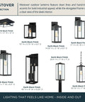 Westover 17 Inch Outdoor Wall Sconce 1 Light Earth Black Finish With Clear Beveled Glass E26 Base Wet Rated Weatherproof Steel