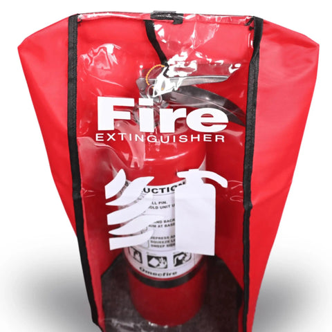 Large Fire Extinguisher Cover Pack Of 6 Heavy Duty Dustproof Scratch Resistant Protective Sleeve For 10 To 20 Lbs Units Waterproof Weatherproof Shield Clear Durable Cover For Home Office Boat Car Emergency Equipment