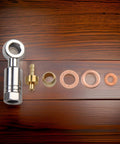 Pro Grade Hydraulic Brake Hose Fittings Feature Copper Olive Head Connectors For Tech3 V4 E4 X2 Supermoto Bike on wood surface