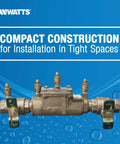 Heavy Duty Lead Free Double Check Backflow Preventer 1 1 2 Inch Npt No Lead Brass Assembly For Commercial Plumbing Work, compact design.