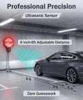 Plug And Play Garage Parking Sensor With LED Stop Indicator, Ultrasonic Anti Collision Parking Aid For Sedans, SUVs And Trucks, Universal Fit For Home Garages, Easy Install, No Fuss Setup, And Ready To Use Right Out Of The Box; ultrasonic garage sensor with stop LED and sedan