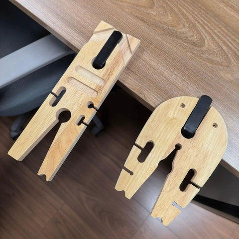Heavy Duty Wood And Alloy Jewelry Fixture Bench Desktop Workholding Device Makes Goldsmith Clamping Dead Simple A Total Game Changer For Studio Crafters And Mobile Jewelers Needing Rock Solid Reliability Daily, wood clamps on a workbench.
