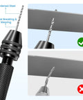 Pro Grade Precision Micro Drill Bit Set With 26 Pcs HSS And Carbon Steel Bits 0.5 To 3.2 mm Pin Vise Hand Drill Kit drill demo
