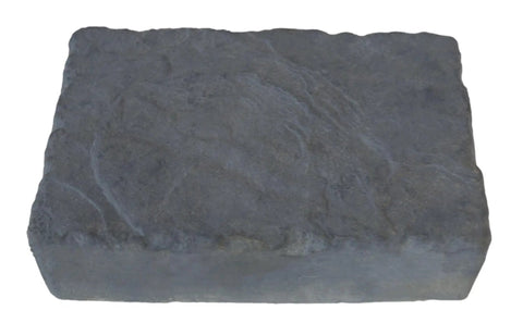 Close-up of a rectangular cobblestone paver made from Rubber Masonry Mold For Concrete Cobblestone Pavers Version 6 Built Tough.