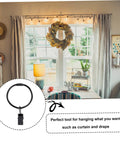 10 Pack Metal Curtain Rings With Clips Rustproof Hanging Curtain Hooks For Drapes in living room setting