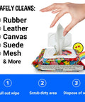 Bubble Gum Scented Shoe Cleaner Wipes For Sneakers White Shoes Leather Canvas And More Two Packs Of Thirty Quick Clean Wipes In Resealable Travel Bags