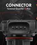 Close-up of 4-pin connector for Mass Air Flow Sensor 4 Pin MAF For Mitsubishi Outlander 2004 to 2013 and Lancer Galant.