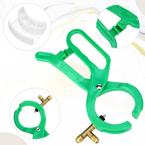 All In One Side Mount Can Tap Valve Gear For R134A And R12 With Tank Adapters And Valve Core Remover Kit green