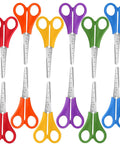 Bulk Pack Of 12 Kids Safety Scissors, 5 Inch Scissors For School And Craft, Soft Grips With Non Slip Handles, Rounded Safety Tips, Lightweight For Ages 4 5 6 7 8 9 10 12, Ideal Classroom And Craft Set, assorted colors