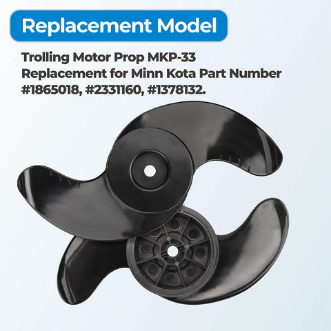 MKP-33 Weedless Wedge 2 Trolling Motor Propeller for Four Inch Diameter Minn Kota Motors Replacement Model