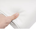 Close-up of white Seat Bottom Cushion For 8WD159RS Swingback Cooler Seat Universal Pontoon Boat Replacement For Yacht Pontoon And Fishing Boat