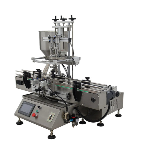 Heavy Duty Double Head Automatic Paste Filler Smooth Operator Sauce And Syrup Filling System With Conveyor Belt 100 To 1000 Ml Capacity