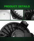 Detailed view of Heavy Duty 2 Pin HVAC Heater Blower Motor Assembly showing motor design and connector for easy installation.